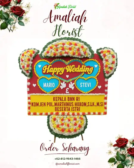 Papan Bunga Pernikahan Cikancra